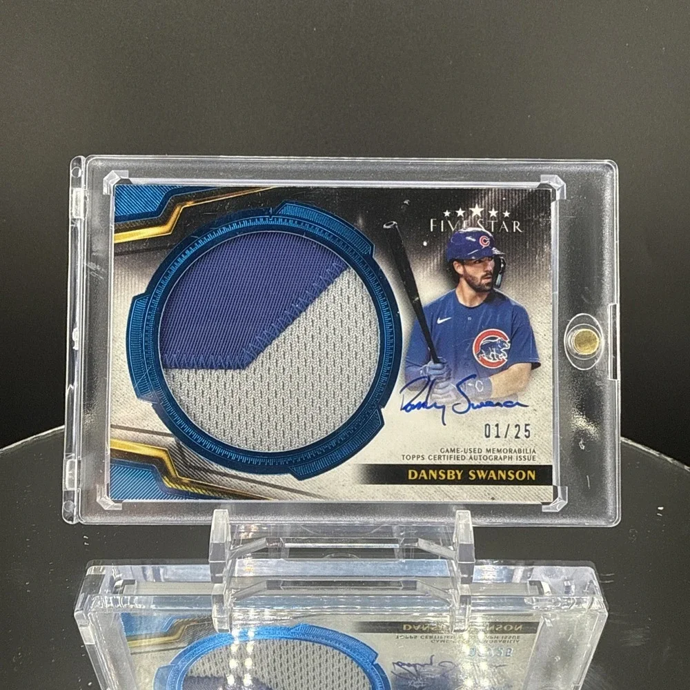 2024 Topps Five Star Jumbo Prime Blue /25 Dansby Swanson Auto Patch